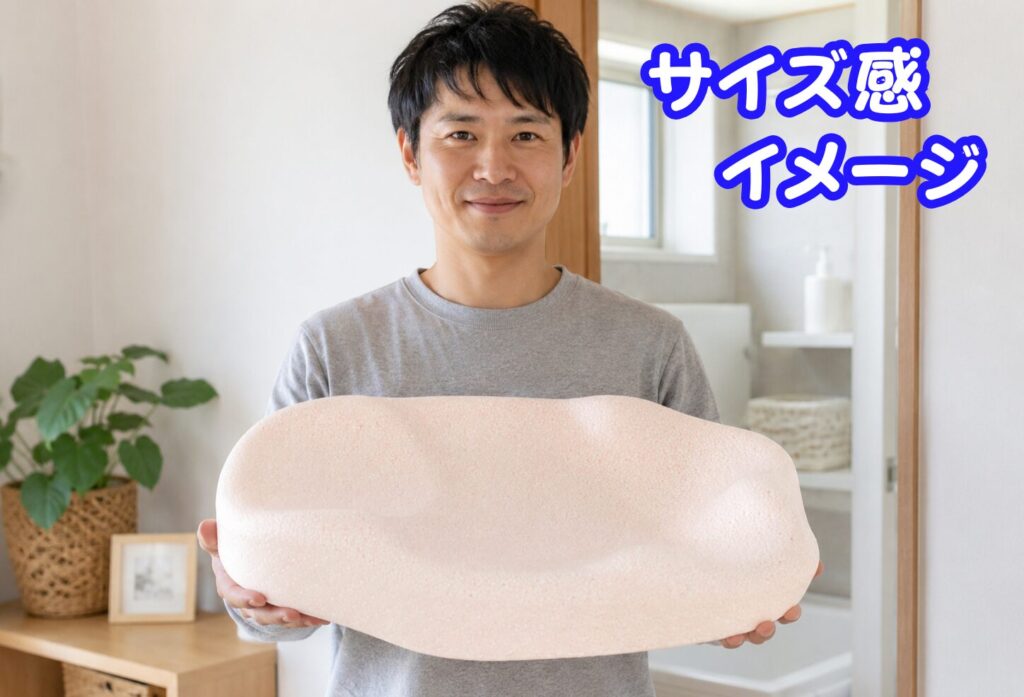 リッチェル ひんやりしないおふろマットR：大きさのイメージ