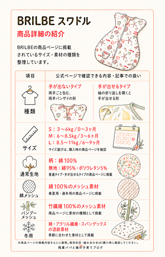 BRILBE_スワドル商品詳細